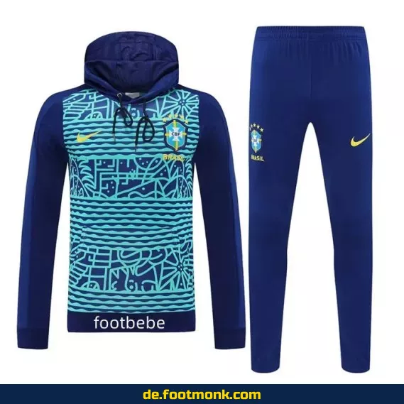 Fußball Kapuzenpullover 'Ensemble' Brasilien 2024/2025 – Camouflage Blau | Trikotkollektion | Herren & Damen