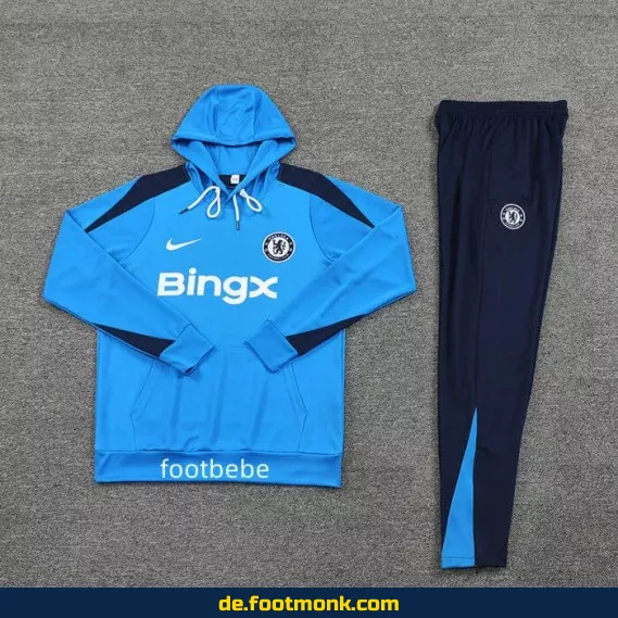 Fußball Trainingsanzug Chelsea 2024/2025 – Blau mit Kapuze | Günstige Vereinstrikots | Herren & Damen