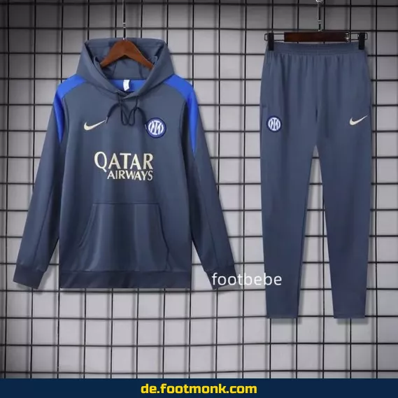 Inter Milan 2024/2025 Herren Trainingsanzug mit Kapuze – Offizielles Vereinstrikot, Blau | Fußballtrikot Shop | Günstige Fussballtrikots | Nike/Adidas