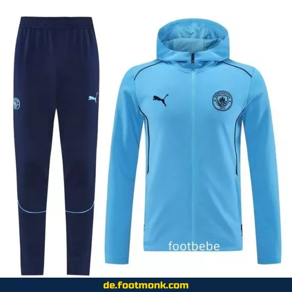Manchester City 2024/2025 Trainingsanzug mit Kapuze – Blau | Offizielles Vereinstrikot | Fußballtrikot Herren/Damen/Kinder | Nike Fußballkollektion