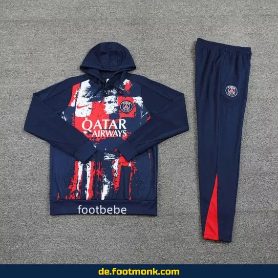 **PSG Trainingsanzug Kapuze 2024/2025 – Camouflage Blau | Herren Damen Kinder | Fußballtrikot Shop | Günstige Vereinstrikots**