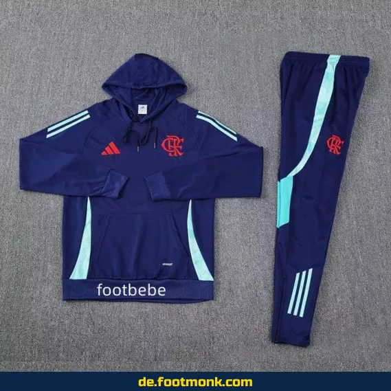 Flamengo Trainingsanzug Kapuzenpullover 2024/2025 – Blau | Fußballtrikot Herren/Damen | Günstige Vereinstrikots | Nike/Adidas Retro Style