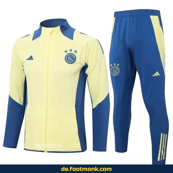 Fußballtrikot-Set Ajax 2024/2025 – Hellgelb | Günstige Vereinstrikots | Herren, Damen & Kinder | Personalisierbar