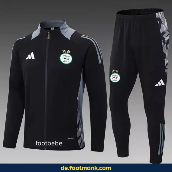 Ensemble Jacke Algerien 2024/2025 – Offizielles Fußballtrikot Schwarz Herren & Damen
