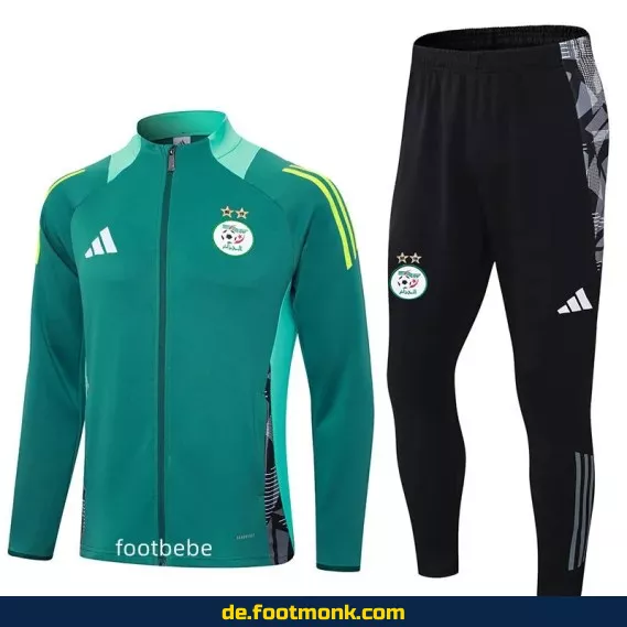 Algerien 2024/25 Heimtrikot-Set Grün – Fußballtrikot Herren/Damen/Kinder | Günstige Vereinstrikots | Personalisierbar