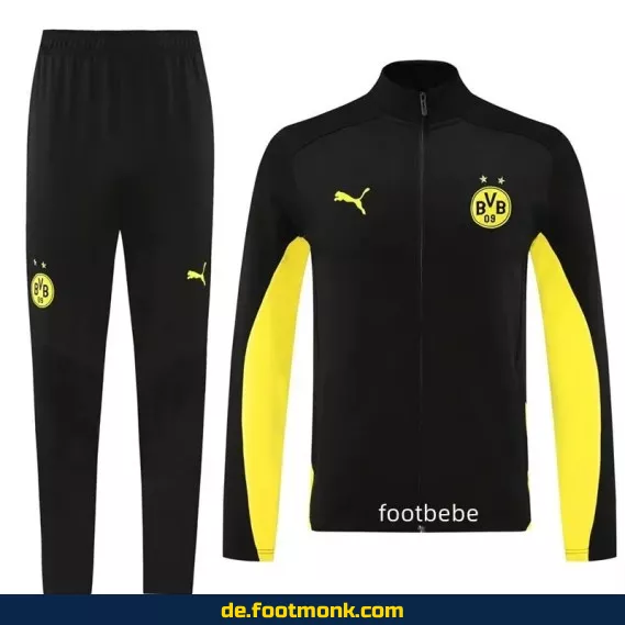 BVB Dortmund Trikot 2024/2025 – Herren Auswärts Trikot Schwarz – Offiziell lizenziert – Fußballtrikot mit Personalisierung – Bundesliga Trikot – Adidas Fußballtrikot