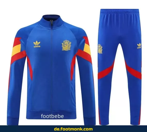 Retro Fußballtrikot-Set Spanien 2024/2025 – Blaues Vintage-Design | Herren, Damen & Kinder | Authentische Vereinstrikots | Günstig online kaufen