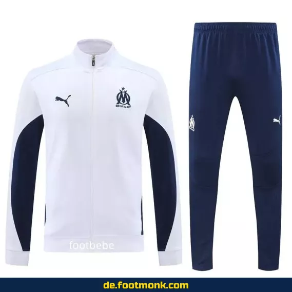 Fußballtrikot-Set Marseille 2024/2025 Weiß – Authentische Vereinstrikots für Herren & Damen