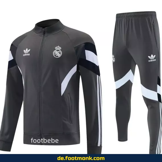 Real Madrid Retro Trikot 2024/2025 – Herren/Damen/Kinder – Grau Dunkel – Authentisches Vereinstrikot | Fußballtrikots günstig kaufen | Nike/Adidas