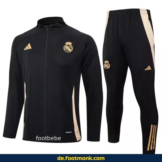 Real Madrid Trikot 2024/2025 – Herren Auswärts Ensemble (Schwarz) | Offiziell lizenziert | Nike Fußballtrikot | Trikotnummer Beflockung möglich