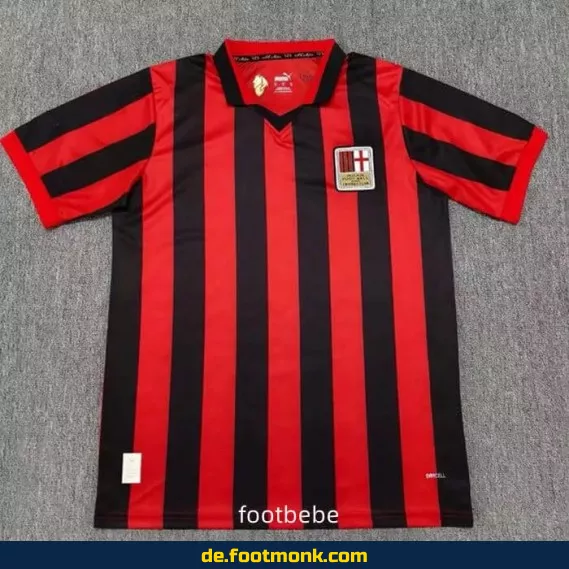 AC Milan Retro Trikot 2024 – 125 Jahre Jubiläumsedition | Authentisches Fußballtrikot Herren/Damen/Kinder | Vintage Vereinstrikot | Nike/Adidas | Personalisierbar
