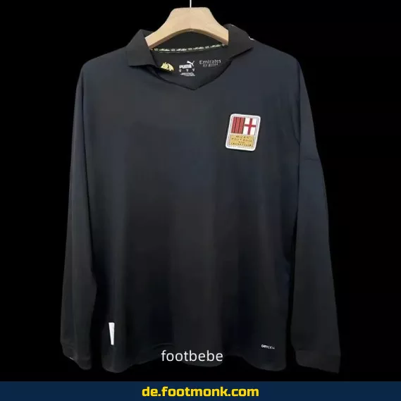 AC Milan 2024 125 Jahre langes Ärmel Trikot - Herren Fußballtrikot Schwarz | Offiziell lizenziert | Nike | Personalisierbar