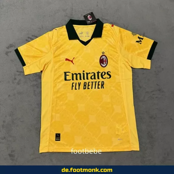 AC Milan Heimtrikot 2025/2026 – Gelb | Fußballtrikot Herren/Damen/Kinder | Authentisches Vereinstrikot | Nike/Adidas | Personalisierbar | Günstig online kaufen