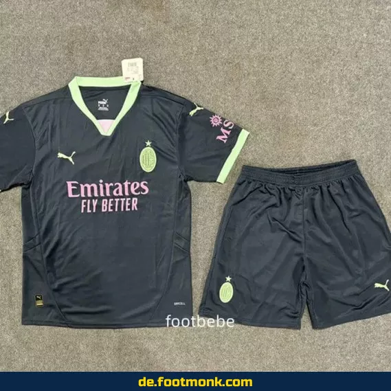 AC Milan Kinder Trikot 2024/2025 Auswärts – Günstige Fußballtrikots Online Kaufen | Personalisierbar