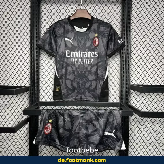 AC Milan Torwarttrikot Kinder 2024/2025 schwarz – Günstige Fußballtrikots online kaufen | Authentisches Vereinstrikot | Nike/Adidas