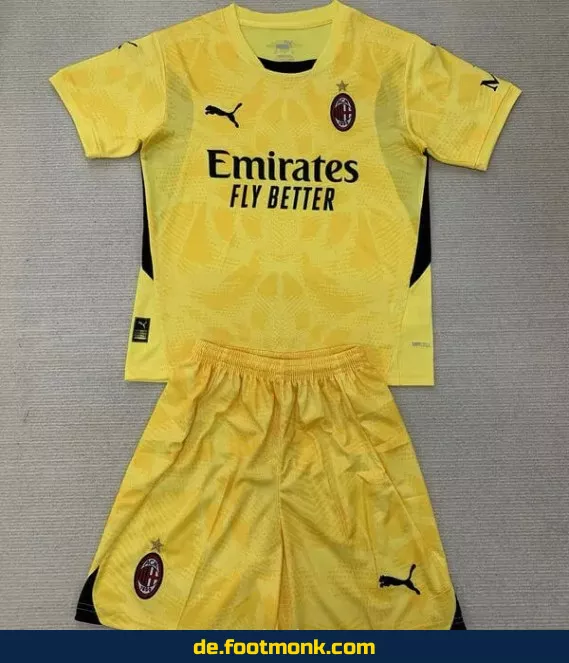 AC Milan Kinder Fußballtrikot 2024/2025 – Gelb | Günstige Fussballtrikots | Authentische Vereinstrikots | Nike/Adidas | Personalisierbar