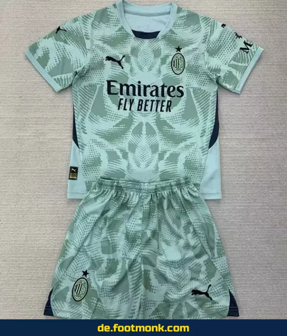 AC Milan Kinder Fußballtrikot 2024/2025 – Grünes Vereinstrikot | Günstige Fussballtrikots Online Kaufen