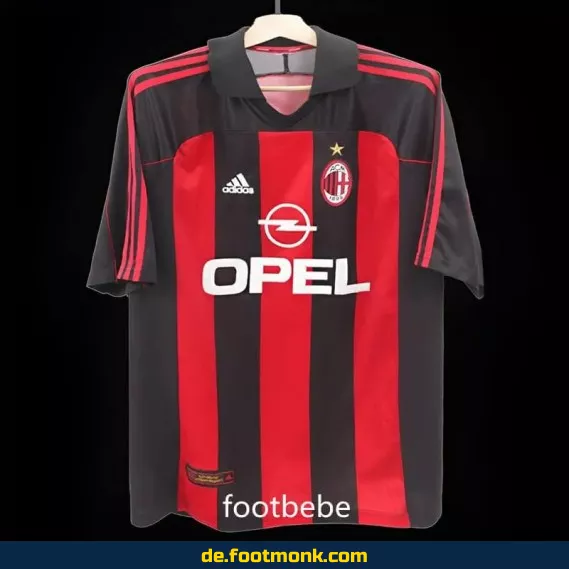 AC Milan Vintage Fußballtrikot 2000/2001 - Authentisch & Günstig im Fußballtrikot Shop kaufen