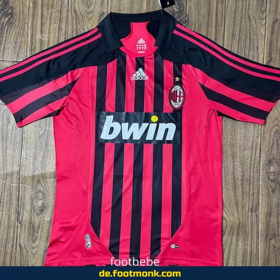AC Milan Vintage Heimtrikot 2007/2008 – Retro Fußballtrikot Herren/Damen (Authentisch, Nike/Adidas) – Günstige Fussballtrikots im Angebot