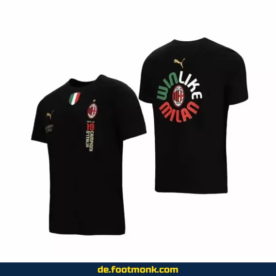 AC Milan Heimtrikot 2019 Champions Edition - Offizielles Nike Herren Fußballtrikot (Schwarz) - Günstige Fussballtrikots online kaufen