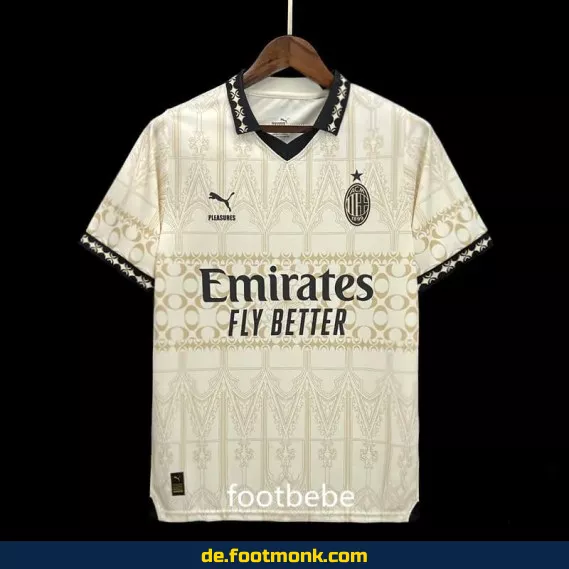 AC Milan x PLEASURES Heimtrikot 2023/2024 – Weiß | Offizielles Fußballtrikot | Herren, Damen & Kinder | Günstige Fussballtrikots | Personalisierbar mit Nummer & Name