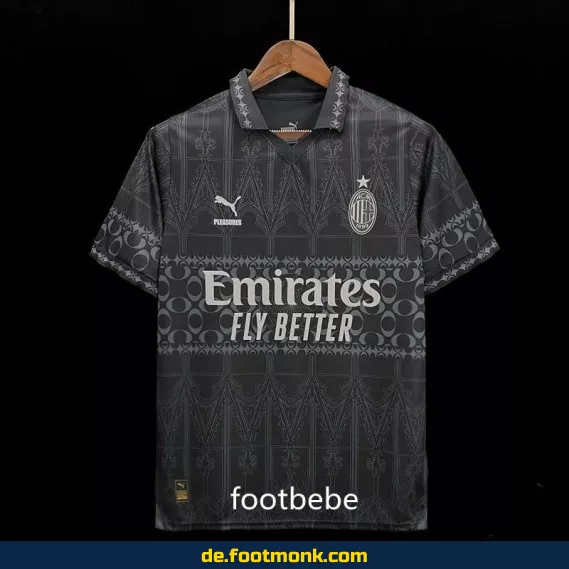 AC Milan x PLEASURES Trikot 2023/2024 – Viertes Auswärtstrikot in Schwarz | Günstige Fußballtrikots | Authentisches Vereinstrikot für Herren & Damen | Nike Fußballtrikot | Personalisierbar mit Nummer