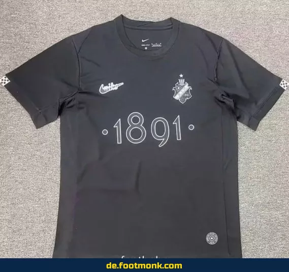 AIK Stockholm 1891 Retro Fußballtrikot Herren/Damen - Schwarz - Authentisches Vintage Vereinstrikot