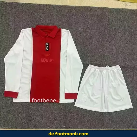 Ajax Kinder Langarm Trikot 2025 – 125 Jahre Jubiläumsedition | Offizielles Fußballtrikot für Jungen & Mädchen | Günstige Fussballtrikots online kaufen