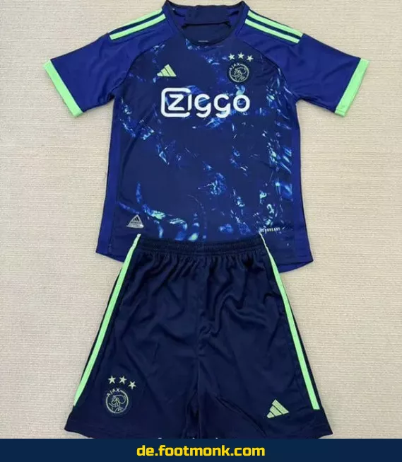 Ajax Kinder Fußballtrikot 2025 – Blaues Vereinstrikot für Jungen & Mädchen | Günstige Fussballtrikots online kaufen
