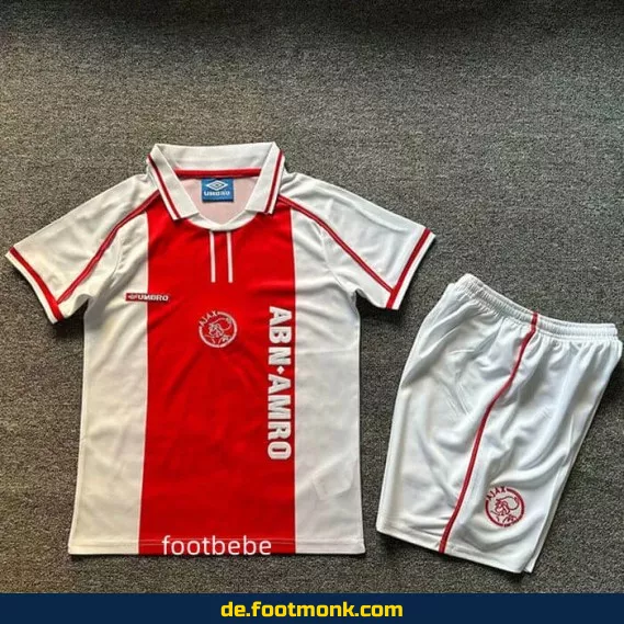 Vintage Ajax Kinder Fußballtrikot 1998/1999 Heim – Retro Vereinstrikot für Jungen & Mädchen