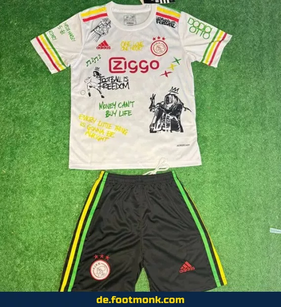Vintage Ajax Kinder Fußballtrikot 2021/2022 – Weiß | Günstige Fussballtrikots | Retro Vereinstrikot