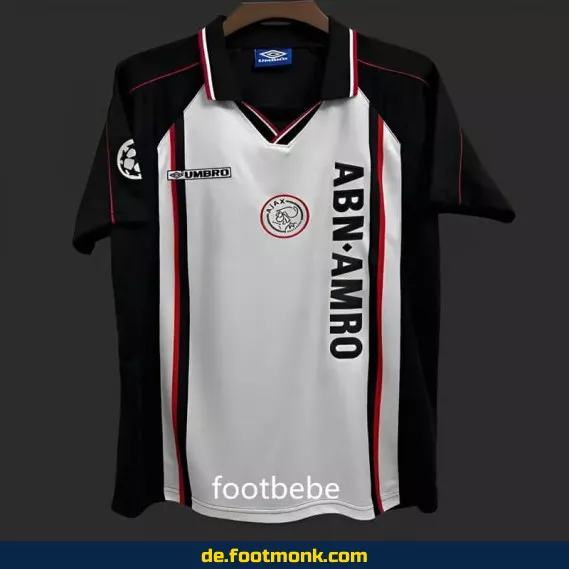 Authentisches Ajax Vintage Trikot 1998/99 - Exterieur - Retro Fußballtrikot Herren/Damen/Kinder - Limitierte Kollektion