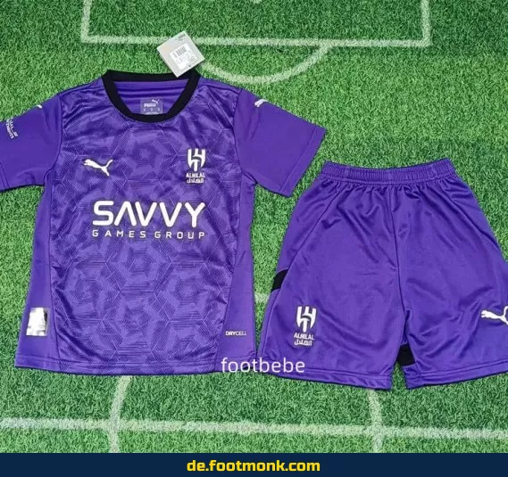 Al-Hilal Saudi Kinder Fußballtrikot 2024/2025 – Drittes Trikot in Violett – Günstige Fussballtrikots Online Kaufen