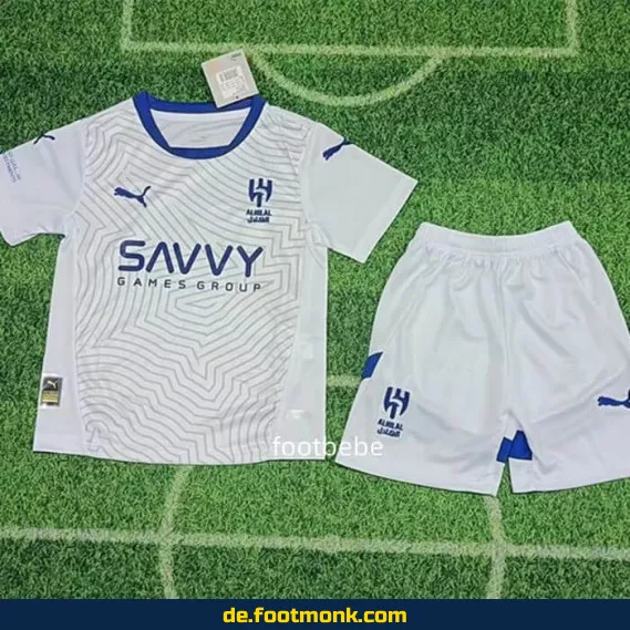 Al-Hilal Saudi Kinder Auswärtstrikot 2024/2025 – Weiß | Günstige Fußballtrikots online kaufen | Authentische Vereinstrikots für Kinder | Nike/Adidas