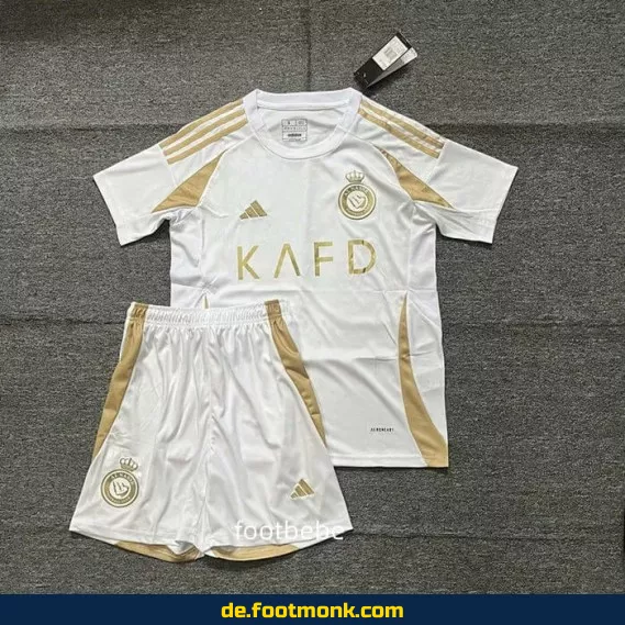 Al-Nassr Kinder Fußballtrikot 2024/2025 – Drittes Trikot Weiß – Günstige Fussballtrikots Online Kaufen