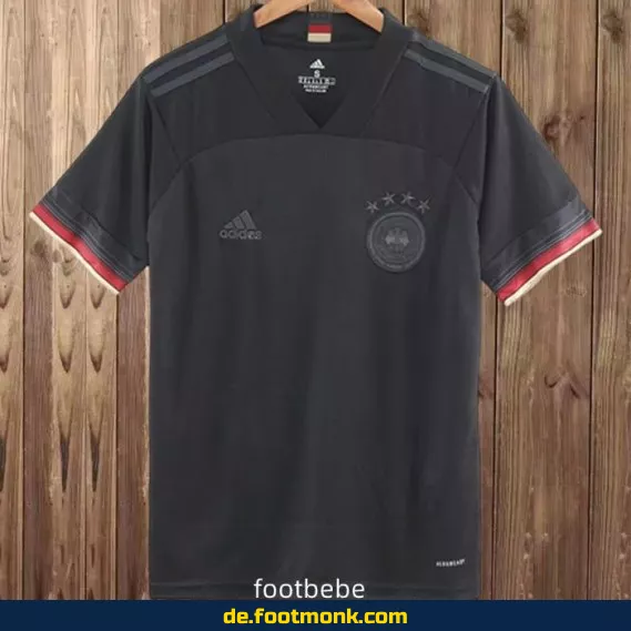 Vintage Deutschland Auswärtstrikot 2020 - Schwarz | Retro Fußballtrikot Herren/Damen | Authentisches Fussballtrikot