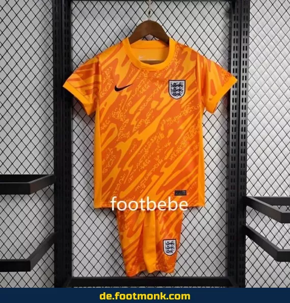 England Torwart-Trikot für Kinder 2024 – Orange | Günstige Fussballtrikots online kaufen | Authentische Kinder-Fußballtrikots | Adidas/Nike Vereinstrikots