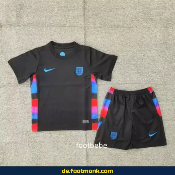 England Kinder Fußballtrikot 2025 schwarz – Günstige Fussballtrikots online kaufen