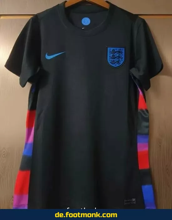 England Damen Fußballtrikot 2025 schwarz – Authentisches Fussballtrikot