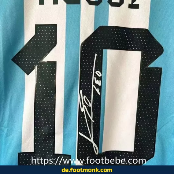 Argentinisches Heimtrikot 2022 #10 Messi signiert – Offiziell lizenziert | Fußballtrikot Herren/Damen/Kinder | Authentisches Adidas Trikot | Fussballtrikots günstig kaufen