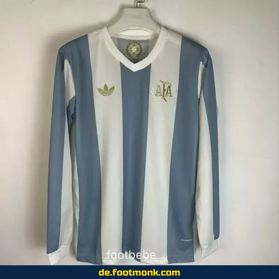 Argentinien Fußballtrikot 2024/25 Langarm – 50 Jahre Jubiläumsedition | Offiziell & Authentisch | Herren Damen Kinder | Personalisierbar