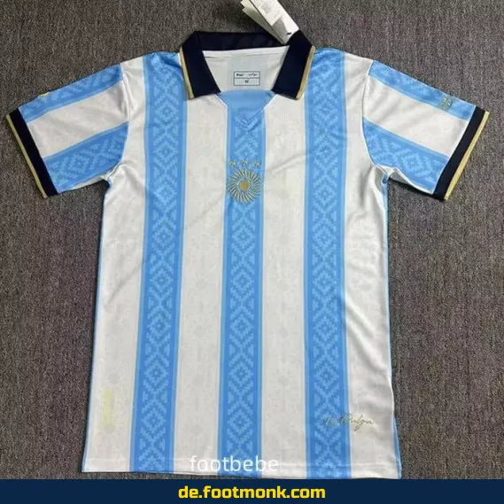 Argentinien Heimtrikot 2024/2025 – Lionel Messi 'La Pulga' – Weiß & Blau – Fußballtrikot Herren/Damen/Kinder – Authentisches Adidas Trikot – Personalisierbar mit Nummer & Name