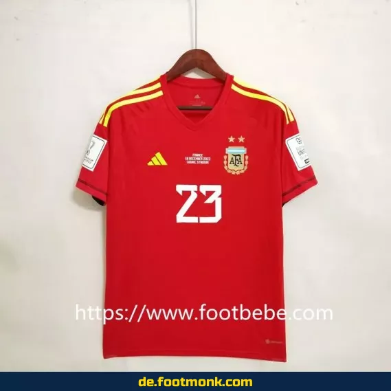 Argentinisches Torwart-Trikot WM 2022 – Rot | Authentische Fußballtrikots | Günstige Fussballtrikots kaufen | Nike/Adidas | Herren, Damen, Kinder