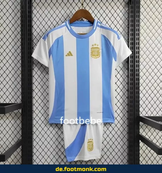 Argentinien Kinder Fußballtrikot 3 Sterne 2024 Heim – Günstige Fussballtrikots für Kinder online kaufen