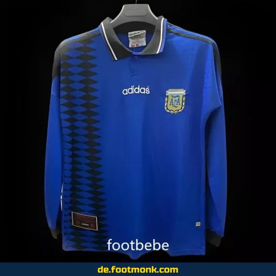Argentinien Vintage Fußballtrikot 1994 Heim Herren Langarm – Retro Fussballtrikot