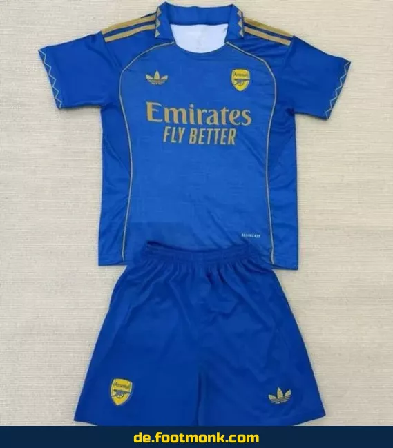 Arsenal Kinder Fußballtrikot 2025/2026 – Blaues Konzepttrikot | Günstige Fussballtrikots Online Kaufen