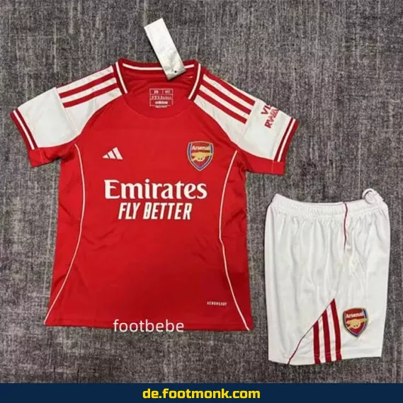 Arsenal Heimtrikot Kinder 2025/2026 – Günstige Fußballtrikots online kaufen | Authentisches Vereinstrikot | Personalisierbar