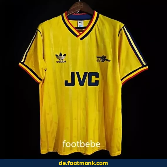Arsenal Vintage Trikot 1986-1988 Auswärts Gelb – Retro Fußballtrikot Herren/Damen – Authentisches Vereinstrikot