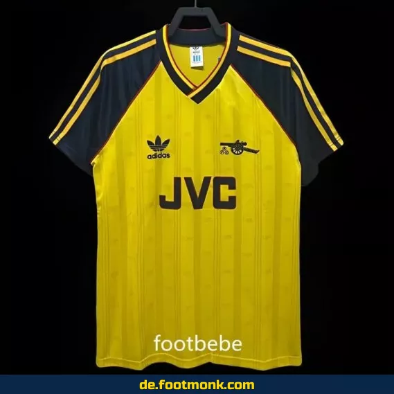 Arsenal Vintage Trikot 1988-1990 Auswärts Gelb – Retro Fußballtrikot Herren/Damen – Authentisches Vereinstrikot
