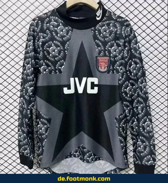 Arsenal Vintage Torwart-Trikot 1994/95 – Retro Fußballtrikot mit langen Ärmeln | Authentisches Vereinstrikot für Herren